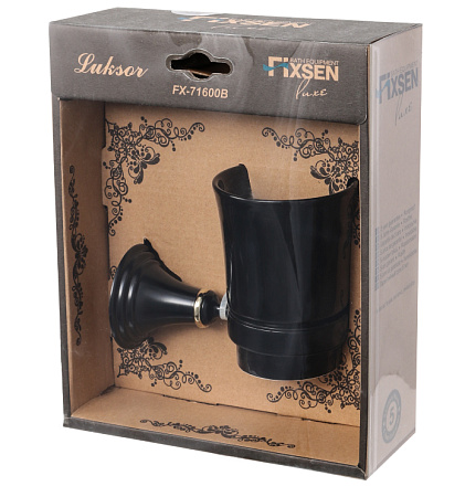 Подстаканник Fixsen Luksor FX-71606B черный сатин
