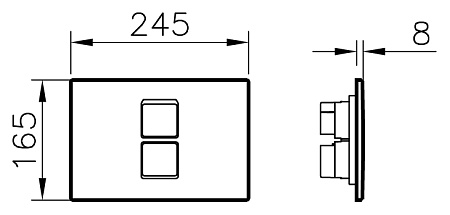 Кнопка смыва VitrA 740-0180 хром