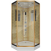 Душевая кабина Niagara Lux 7717G 100х100 см, золото Душевая кабина Niagara Lux 7717G 100х100 см, золото