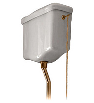 Механизм слива NEW "CATIS" для навесного высокого бачка Kerasan Waldorf 754593 бронза