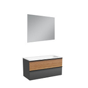 Мебель для ванной Sancos Delta DL100GR дуб красный/графит