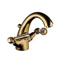 Смеситель Palazzani Porter 55310664 для раковины, золото\сваровски Смеситель Palazzani Porter 55310664 для раковины, золото\сваровски