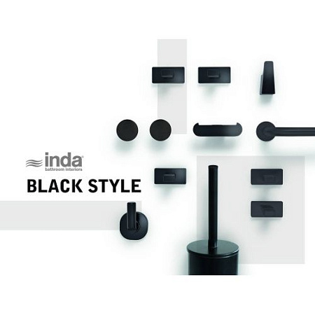 Мыльница Inda One A24110NE03 настенный, черный матовый