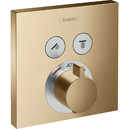 Термостат Hansgrohe ShowerSelect 15763140 для душа, шлифованная бронза
