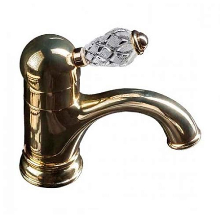 Смеситель Boheme Crystal 281-CRST для раковины, золото