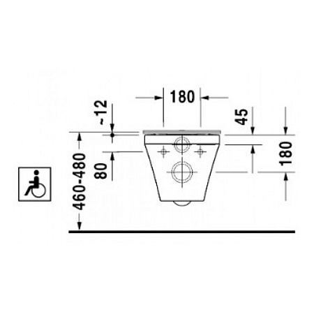 Чаша для унитаза подвесного Duravit DuraStyle 2559090000