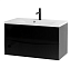 Тумба с раковиной BelBagno Marino MARINO-900-2C-SO-NL-P+BB900/450-LV-MR-PR 90 nero lucido