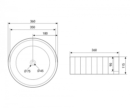 Раковина накладная ABBER Bequem AC2111 белый