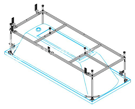 Каркас для ванны Cezares Metauro Central METAURO-Central-MF 180х80
