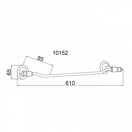 Полотенцедержатель Boheme Palazzo 10152 золото