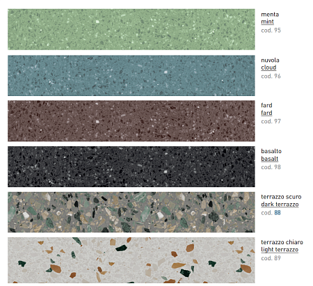 Раковина ArtCeram Cognac COL009 88;00 56х41 terrazzo scuro