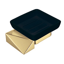 Мыльница Boheme New Venturo 10313-G-B настенная, золото/черный