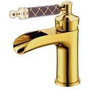 Смеситель Boheme Vogue 211-MR-CH для раковины, золото/шоколадный Murano