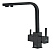 Смеситель Zorg Steel Hammer SH 905 BLACK для кухонной мойки, черный