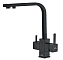 Смеситель Zorg Steel Hammer SH 905 BLACK для кухонной мойки, черный