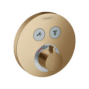 Термостат Hansgrohe ShowerSelect 15743140 для ванны и душа шлифованная бронза