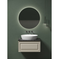 Мебель для ванной со столешницей Sancos Very 80 VR80CE+TT80A1 Beige Soft/Black Sky