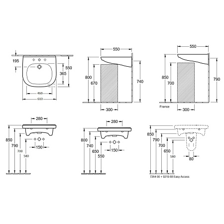 Раковина Villeroy & Boch Vicare 41196001 60х55 альпийский белый