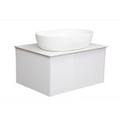 Тумба с раковиной La Fenice Terra FNC-01-TER-B-80 Bianco, столешница Gray Structural