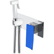 Гигиенический душ со смесителем Boheme 147-CRUW.2 хром/синий