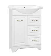 Тумба под раковину Style Line Олеандр-2 65 3 ящика, белый