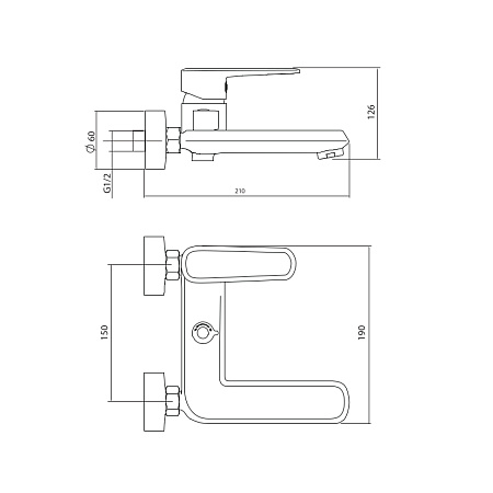 Смеситель для ванны и душа RUSH Devon DE7535-44 хром