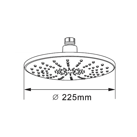 Верхний душ Orange S06TS 22,5 хром