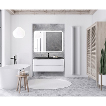 Мебель для ванной BelBagno Acqua ACQUA-1200-2C-SO-BL 120 подвесная, Bianco Lucido/черная раковина