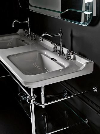 Раковина Kerasan Waldorf 4143K1bi/cr*1 150 c 1 отверстием под смеситель на чашу, белый