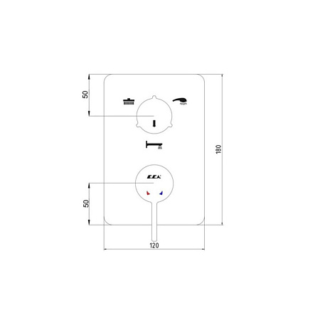 Смеситель E.C.A. Purity 102167302HEX-K для душа
