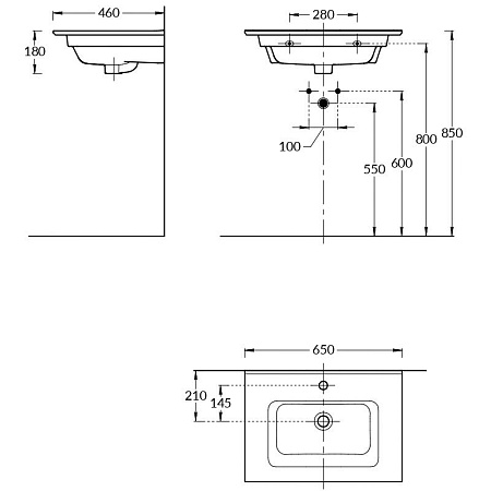 Раковина Kerama Marazzi Piano PI.wb.65 65 белый