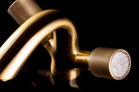 Смеситель Boheme Royal Cristal 297-Royal/CRST для раковины, золото