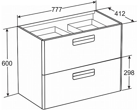 Тумба с раковиной Roca Gap ZRU9302732 80 см, белая