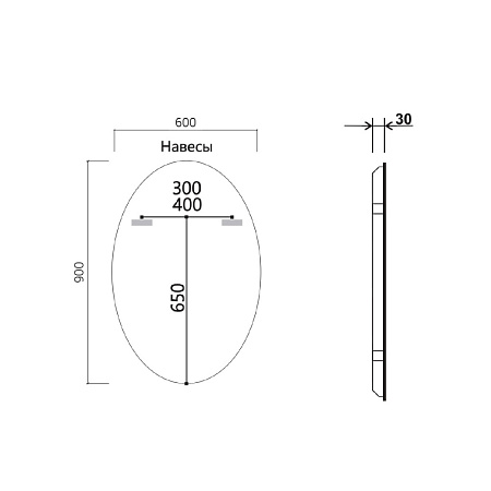 Зеркало Vincea VLM-3BL900 60x90