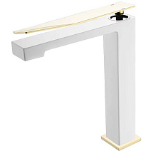 Смеситель Boheme Q 142-CRG.2 для раковины, хром/золото