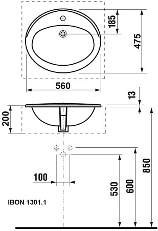 Раковина Roca Adora 327203000 56х47