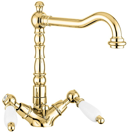 Смеситель Emmevi Deco Ceramic 121613OR для раковины, золото