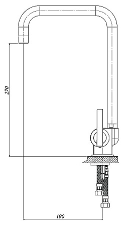 Смеситель GPD Frezia MTE100 для кухонной мойки