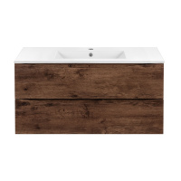 Тумба с раковиной Vincea Mia VMC-2MC100RW 100 подвесная, 2 выкатных ящика, R.Wood