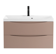 Тумба с раковиной BelBagno Marino MARINO-900-2C-SO-CL-P + BB900/450-LV-MR-AST 90 capucino lucido