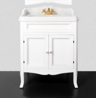 Тумба с раковиной Tiffany World Veronica Ver66bipuro/cer 66 белый матоввый/керамика