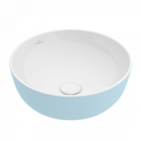 Раковина Villeroy & Boch Artis 417943BCW0 43х43 см, Fog нежно голубой