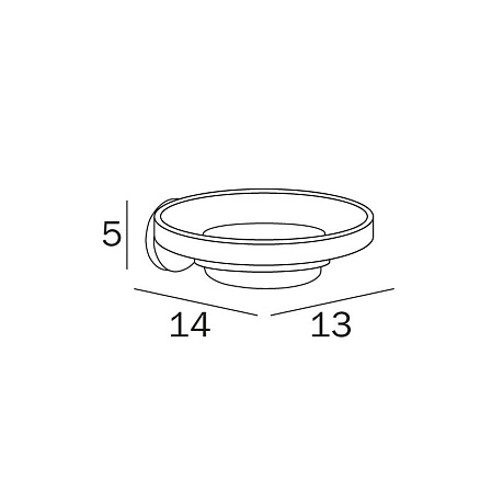 Мыльница Inda One A24110NE03 настенный, черный матовый