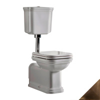 Унитаз с низким бачком Kerasan Waldorf 411601 c кнопкой, бронза