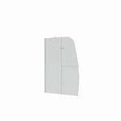 Шторка на ванну Grossman GR-102/2 прозрачное стекло