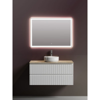 Мебель для ванной со столешницей Sancos Snob T 100 SNT100W+TT100A2X Bianco/Kreman