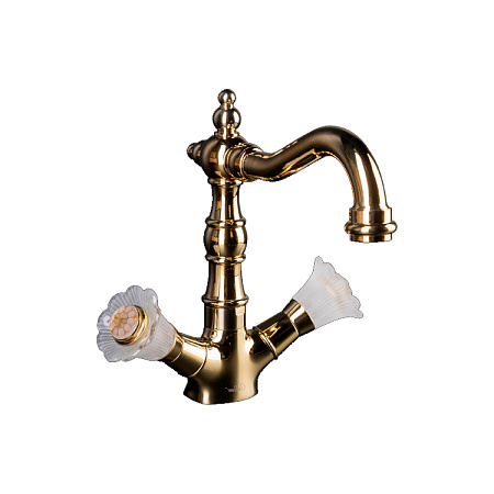 Смеситель Boheme Camelia 292-Camelia для раковины, золото