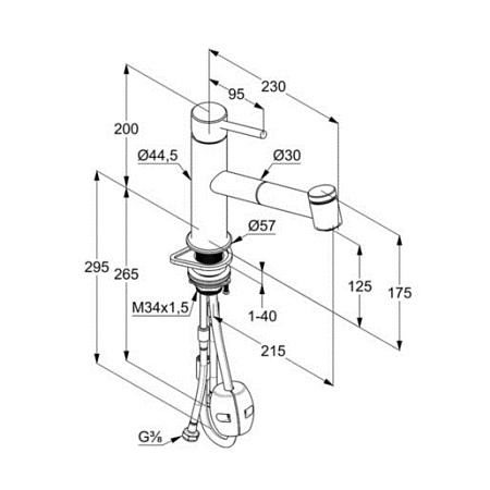 Смеситель Kludi Steel 44851F860 для кухонной мойки, хром