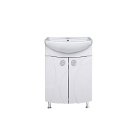Тумба с раковиной Aqwella Самба Sam.01.05 55 белая