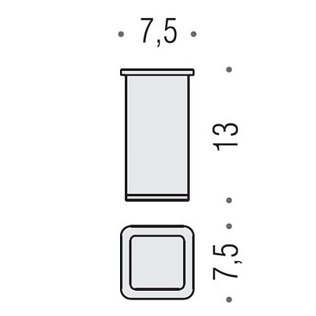 Стакан настольный Colombo Lulu B6241.CR-VAN хром